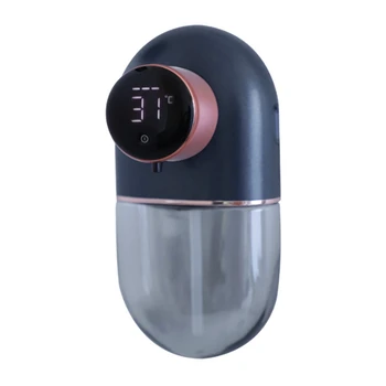 1 Takım Otomatik Sabunluk Akıllı Sabunluk USB Şarj Edilebilir Sıvı El Yıkama dijital ekran Köpük El Siyah