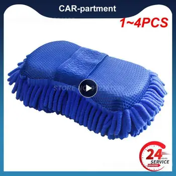 1 ~ 4 ADET Araba Yıkama Süngeri Mercan Sünger Temizleme Oto Eldiven Styling Temizleme Süngeri Araba Bakımı Detaylandırma Fırçaları Yıkama Malzemeleri