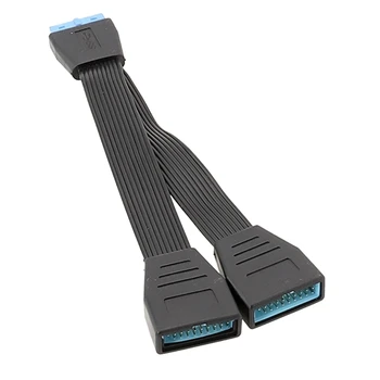 19Pin USB Başlığı USB3.0 1 ila 2 Splitter Dahili USB Hub bilgisayar anakartı 150mm
