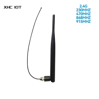 2 ADET Bükülebilir Kauçuk Çubuk Anten IPEX-1 XHCIOT 230/470/868/915MHz 3dBi Geniş Frekans Bandı Küçük VSWR 90 ° Katlanabilir Anten