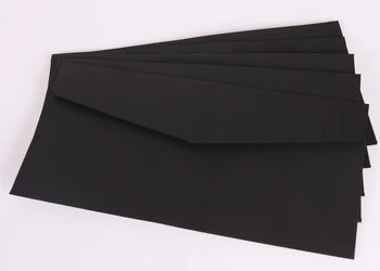 20 adet 22x11cm Boş A4 mektup kağıdı depolama batı üçgen retro inek derisi zarf Custom made siyah zarf