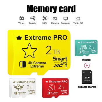 2023 Yeni Yüksek Hızlı SD Kart 2TB 1TB SD/TF Flash Bellek Kartı 512GB 256GB SD Hafıza Kartı 128GB Akıllı Telefon / Tablet / Playstation