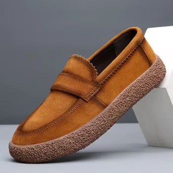2023 Yeni rahat ayakkabılar Erkek Dayanıklı Flats Ayakkabı Erkek Rahat loafer ayakkabılar Erkekler En Kaliteli yürüyüş ayakkabısı Adam