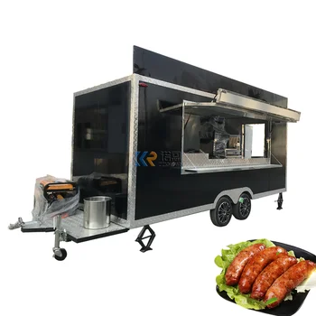 2023 Yeni yemek arabası Römorkları Tam Donanımlı Hot Dog Sepeti Mobil Tam Donanımlı Dondurma Kahve yemek arabası