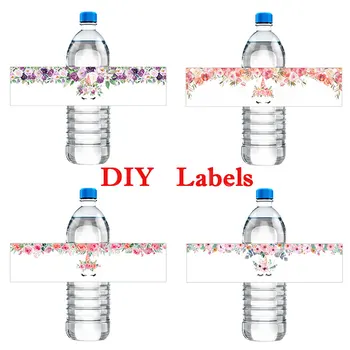 30 adet, Özelleştirmek Su şişe Etiketleri Unicorn Parti Çıkartmaları DIY Kişiselleştirilmiş Parti Doğum Günü Düğün Bebek Duş Şirket Dekor