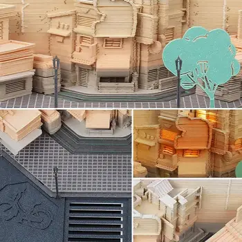 3D Bloknot Led Howarts Not Defteri 3D Kale Modeli Özel Blok Not 3D Not Yapışkan Tasarım Hediye Sanat Hary Frie Q7E7