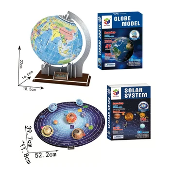 3D Üç Boyutlu yap-boz Küre Sekiz Gezegenler çocuk Eğitim Dıy El Yapımı Monte Oyuncaklar Hediye P255
