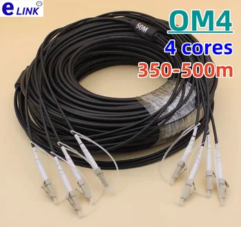 4 çekirdek OM4 TPU Zırhlı fiber yama kablosu 350m400m500m 450m 4C SC LC FC ST APC Çok Modlu 4 fiber optik fiber jumper açık