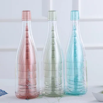 5 adet Taşınabilir Seyahat cam şarap seti Yaratıcı Plastik Bira İçecek meyve suyu fincanı şampanya bardakları Kokteyl Kadeh Bar Aksesuarları