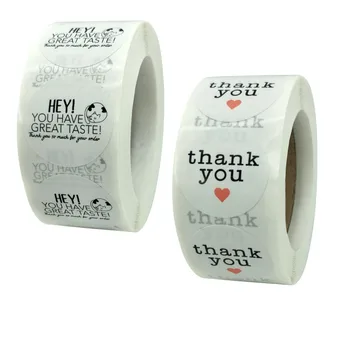 500 adet En çok satan Beyaz Kağıt Etiket Etiket Teşekkür Ederim Etiket Karalama Defteri Düğün Zarf Mühür El Yapımı Kırtasiye Sticker