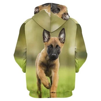 Alman Çoban Köpeği Hoodie Erkek Giyim Yeni 3D Pug Köpek Baskılı Hoodies Kadın Harajuku moda üst giyim y2k Kazaklar Kapşonlu Hoody