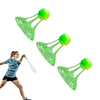 Aydınlatma Badminton topu kafa ışık renkli raketle açık spor eğlence gece eğitim topu