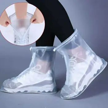 Açık Su Geçirmez ayakkabı koruyucu Silikon Malzeme Unisex Ayakkabı Koruyucu yağmur çizmeleri Yağmurlu Günler için Toz Geçirmez kaymaz Geçirmez Ayakkabı