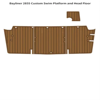 Bayliner 2855 Özel Yüzmek Platformu Kafa Tekne EVA Köpük Tik Güverte zemin pedi Mat Destek Kendinden Yapışkanlı SeaDek Gatorstep Tarzı