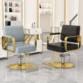 Berber Saç berber sandalyeleri Döner Makyaj Küpeşte Salon berber koltuğu Güzellik Salonu Şezlong Sillas Cadeira Salon mobilyası HD50LF