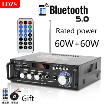 Bluetooth ses amplifikatörü 2.0 Kanal Çıkışı HİFİ Mini Amp Yüksek Bas Ayarlanabilir 60W + 60W Destek Araba / Bilgisayar / TV