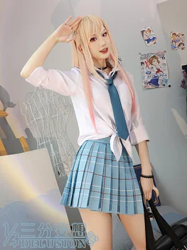 COSLEE Anime Benim Elbise Sevgilim Kitagawa Marin JK okul üniforması Elbise Cosplay Kostüm Partisi Kıyafet Günlük Giyim Kadın YENİ