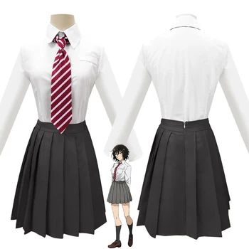 Cosplay Asai Akira Anime Gecenin Çağrısı Kostüm Beyaz okul üniforması Kıyafet Yofukashi Hiçbir Uta