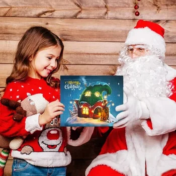 DIY Noel Advent Takvimi Bilezik Seti 24 Gün Advent Takvimi Noel Bells Sürpriz Kör Kutu çocuk Bilezik Hediye
