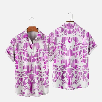 Erkek Hawaiian tişört Kadınlar İçin Vintage Sanat 3D Baskılı Y2K Hombre Moda Gömlek Casual Plaj Büyük Boy Elbise 2
