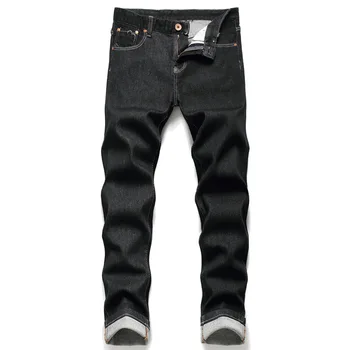 Erkek Siyah Kot Moda Altın İşlemeli İnce Pantolon 2021 Avrupa Amerikan Sıcak Satış rahat pantolon Yüksek Kaliteli Marka Pantolon
