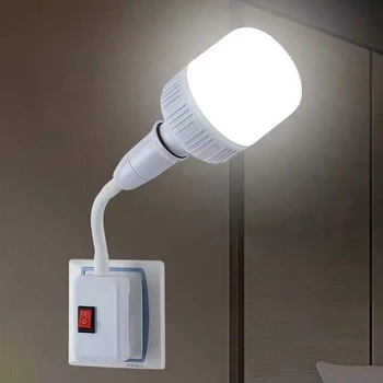 Evrensel E27 lamba üsleri ayarlanabilir döner tutucu ışık esnek viraj mobil Test led ışık Soket ampul adaptör fiş anahtarı