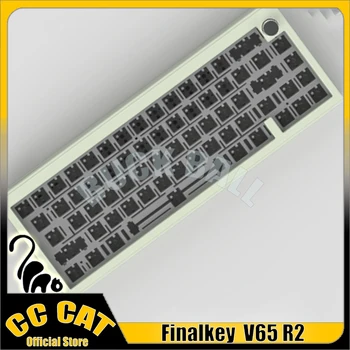 Finalkey V65 R2 Mekanik Klavyeler Kiti Bluetooth kablosuz klavye Kitleri 2 Modu Alüminyum RGB Arkadan Aydınlatmalı Conta Klavye Hot swap