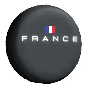 Fransa Bayrağı Yedek lastik kılıfı için Mitsubishi Pajero Fransız Vatansever Araba Tekerlek Koruyucuları Aksesuarları 14 