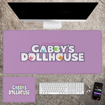 Gabbys Dollhouse Büyük Mouse Pad Kawaii Playmat Bilgisayar ve Ofis Xxl Mousepad Gamer Sümen sümen Klavye Oyun Paspasları