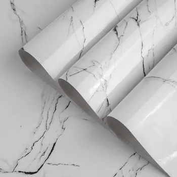Granit Duvar Kağıdı Kabuğu Sopa Parlak Kalın Mermer yapışkan kağıt Tezgah için Su Geçirmez Yağ Geçirmez Kendinden yapışkan mobilya PVC