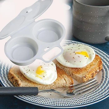 Gıda Sınıfı Plastik Mikrodalga Pişirme Yumurta Vapur Uygun Ev Pişirme Kalıp Yumurta Avlanmak Kızarmış Yumurta Aracı Mutfak Alet