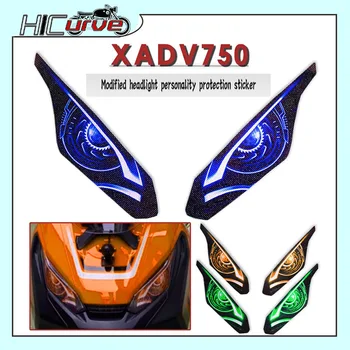 HONDA için XADV750 X-ADV XADV 750 X-ADV750 2017-2020 motosiklet 3D ön kaporta far koruma Sticker kafa ışık koruma