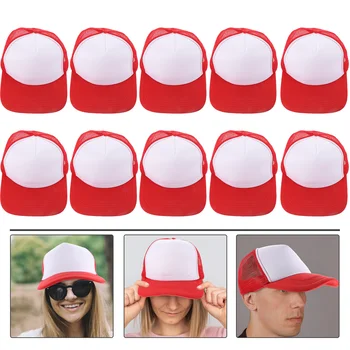 Isı transferi beyzbol şapkaları DIY boş baskı şapka örgü süblimasyon şapkaları ısı transferi beyzbol şapkaları DIY süblimasyon şapkaları