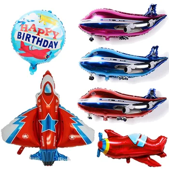 Karikatür uçak balon yolcu uçağı avcı oyuncak balon çocuk doğum günü partisi dekorasyon balonu toptan