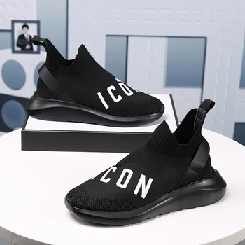 Klasik Erkek Kadın Ayakkabı İtalya Lüks Marka Nefes Sneakers Dsq2 Hafif Koşu Çift SİMGE Baskılı rahat ayakkabılar 35-45