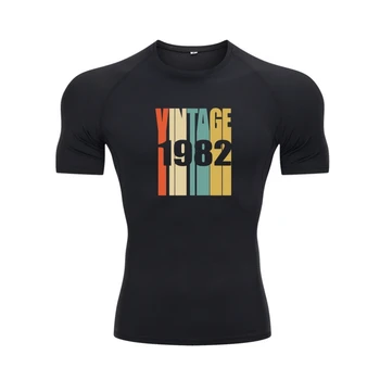 Komik Erkek t shirt beyaz tişört tişörtleri Siyah tee Retro Vintage 1982 T-Shirt 36 yıl eski Doğum Günü 36th Doğum Günü Tee erkekler İçin