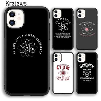 Krajews Atom Bilim Kimya Telefon Kılıfı iPhone 15 SE2020 14 6 7 8 artı XR XS 11 12 13 pro max coque Kabuk Fundas