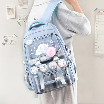 Kulomi sırt çantası öğrenci schoolbag Cinnamoroll schoolbag yeni büyük kapasiteli çocuk hafif sırt çantası boş çanta