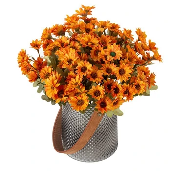 Küçük Papatya yapay çiçekler Düğün Ev yılbaşı dekoru Çiçek Düzenleme Aksesuarı gelin buketi Süs Saksı