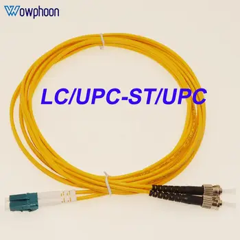LC/UPC-ST/UPC Kapalı 1/2/3/5/10/15/20M 9 / 125um 3.0 mm Tek Modlu Dubleks Fiber Optik Kablo Yama Kablosu 2 Çekirdekli Fiber Optik Pigtail
