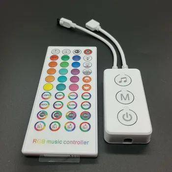 LED40 anahtar Bluetooth akıllı APP ses 5050 RGB alçak gerilim ışık 5-24V müzik ses denetleyicisi ile