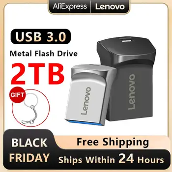 Lenovo 2 TB USB bellek sürücüler USB 3.0 USB bellek 1 TB Kalem Sürücü 100 mb/s'ye kadar 512 GB USB Sopa Su Geçirmez Flash Disk masaüstü bilgisayar