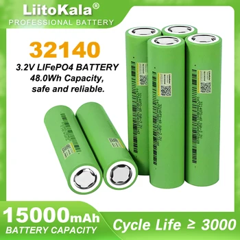 LiitoKala 3.2 V 32140 15ah lifepo4 piller Hücreleri dıy için 4s 8s 12v 24V 36V 20AH 30AH ebike e-scooter elektrikli el aletleri Pil paketi