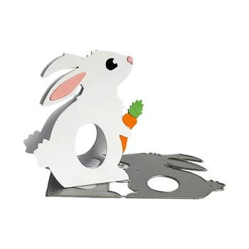 Metal Kesme Ölür paskalya tavşanı Kutusu Kesme Ölür Kart Yapımı Scrapbooking için