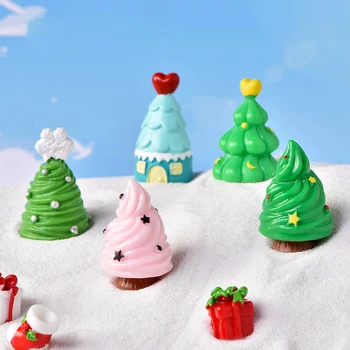 Minyatür Heykelcik Sevimli Noel Ağacı Geyik Mikro Peyzaj Süsler Ev Dekorasyonu İçin Masa Aksesuarları noel hediyesi