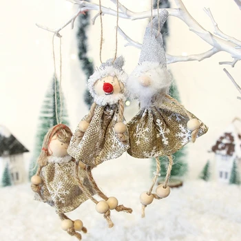 Noel Süslemeleri 2023 Sevimli Santa Açı Kardan Adam Kolye Asılı Dekorasyon Merry Christmas Süsler Güzel Yılbaşı Hediyeleri