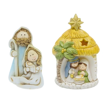 Noel beşik Figürinler Minyatürleri Süs Kilise Hediye Ev Dekorasyonu