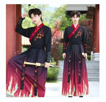 Orijinal Hanfu Nirvana Çin Tarzı Nakış Dövüş sanatları Erkekler ve Kadınlar Aynı Takım Öğrenci Sınıf Üniformaları Yetişkin Elbise
