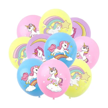 PTRATHY Unicorn Balonlar Parti Malzemeleri Lateks Balon Çocuklar Karikatür Hayvan At Şamandıra Küre Bebek Duş Doğum Günü Partisi Dekorları