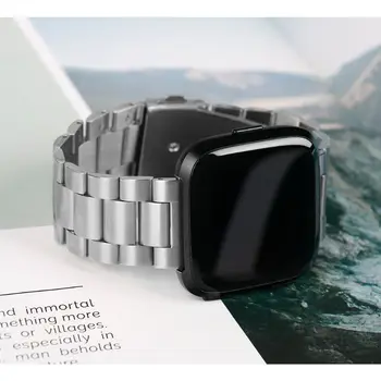 Paslanmaz Çelik Bileklik Metal Kayış Fitbit Versa için akıllı saat Bilezik
